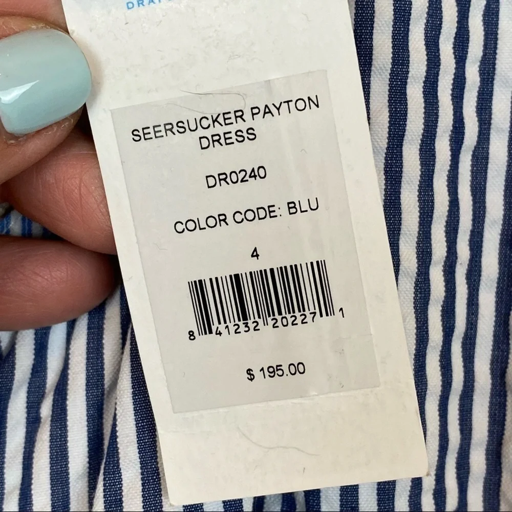 Draper James Seersucker Payton Sleeveless Dress Size 4 - Picture 14 of 14